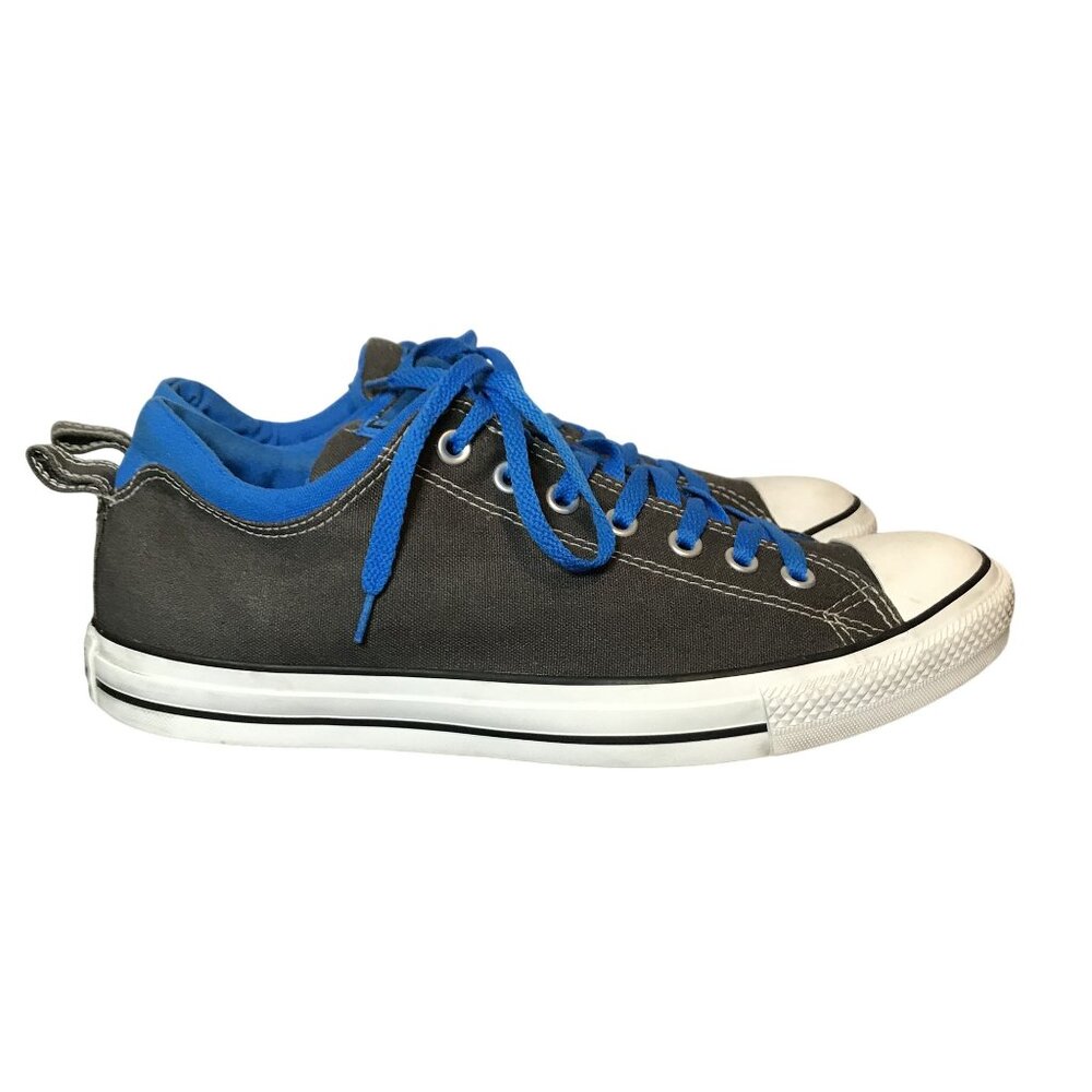 Converse Chuck Taylor All Star Mens 11 Low-Top Sneakers Gray & Blue Canvas